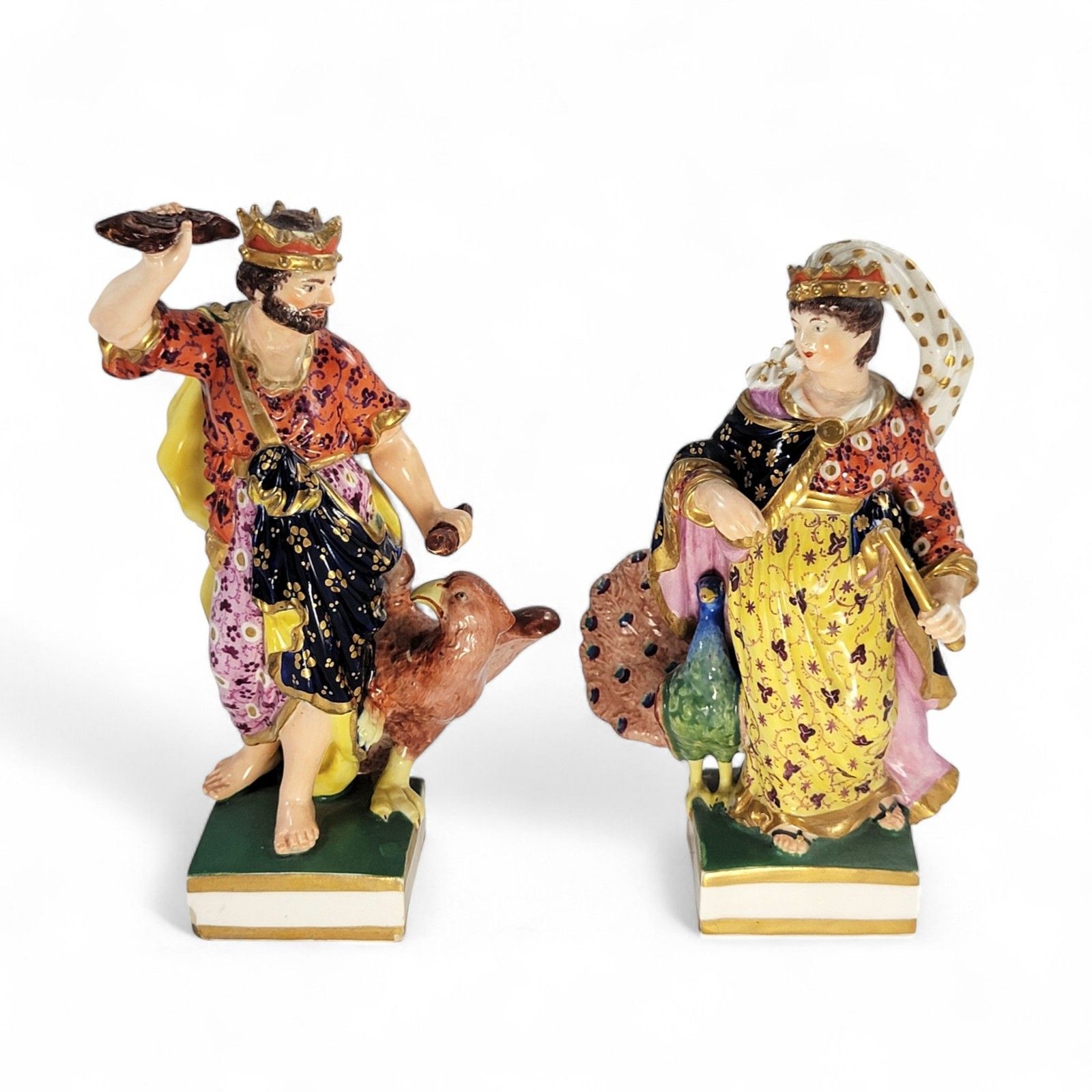 Antique Georgian Royal Crown Derby Jupiter And Juno Figures, Bloor Period C.1830 photo buy