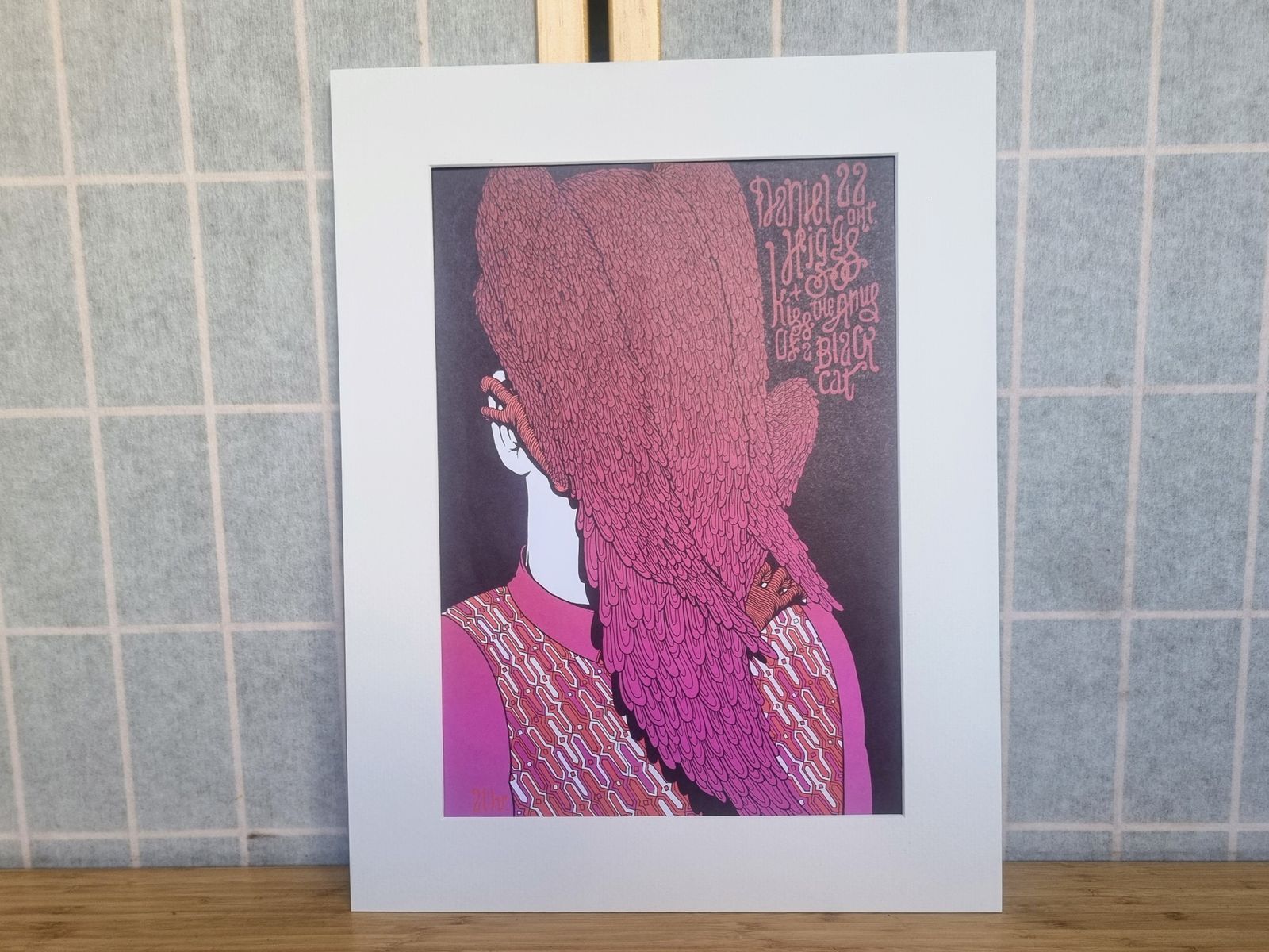 Gig Poster Art Print, Daniel Higgs Illustration, Den Haag Concert Artwork, 2000s Music Wall Decor, Alternative Design photo vintage