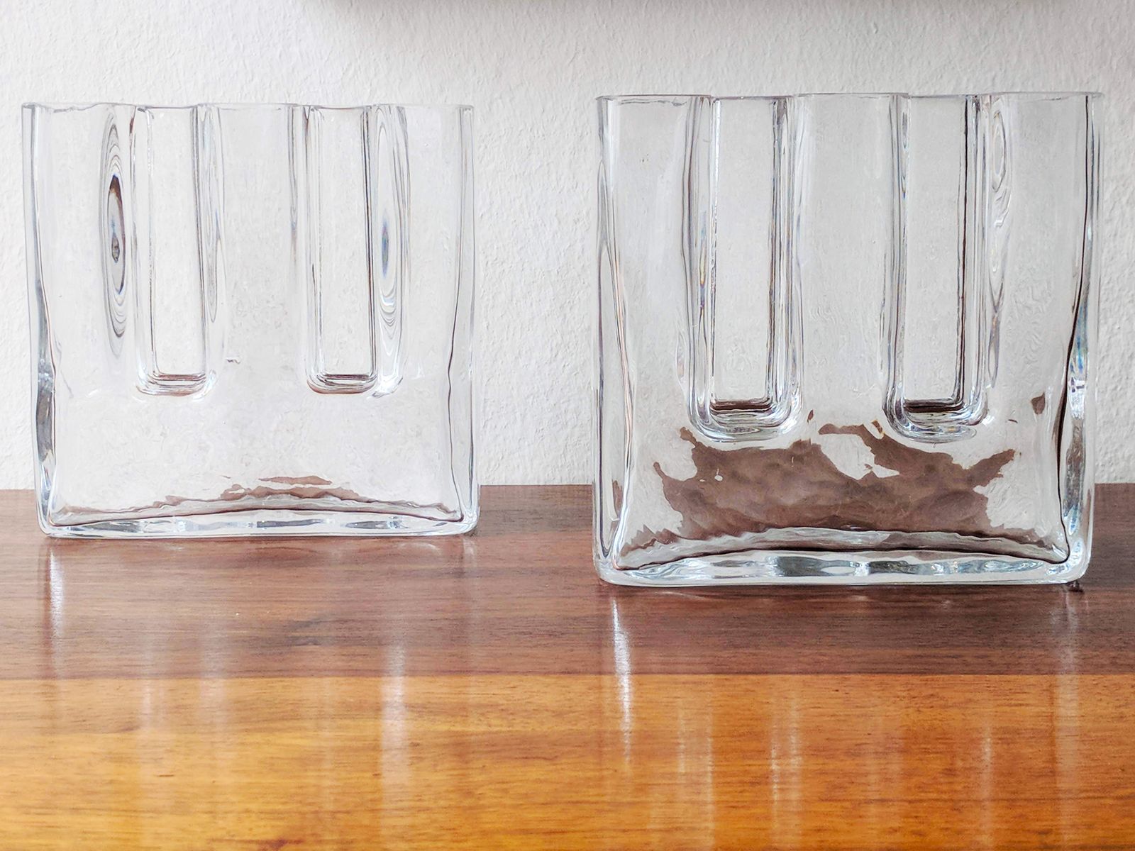 Sculptural Crystal Glass Vases By Josef Riedel For Riedel Glass, Austria, 1970s, Set Of 2 photo Home Decor