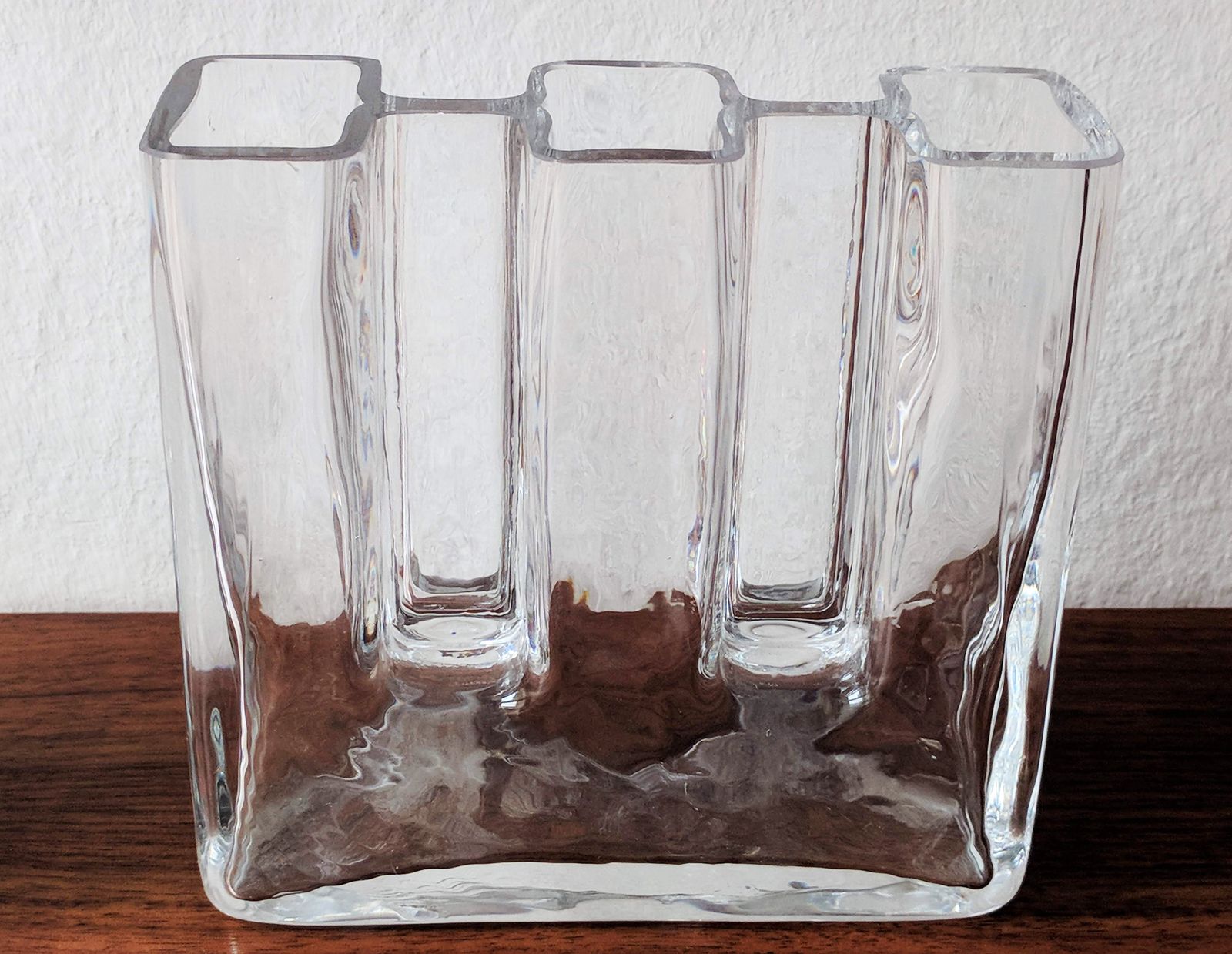 Home Decor Sculptural Crystal Glass Vases By Josef Riedel For Riedel Glass, Austria, 1970s, Set Of 2 photo