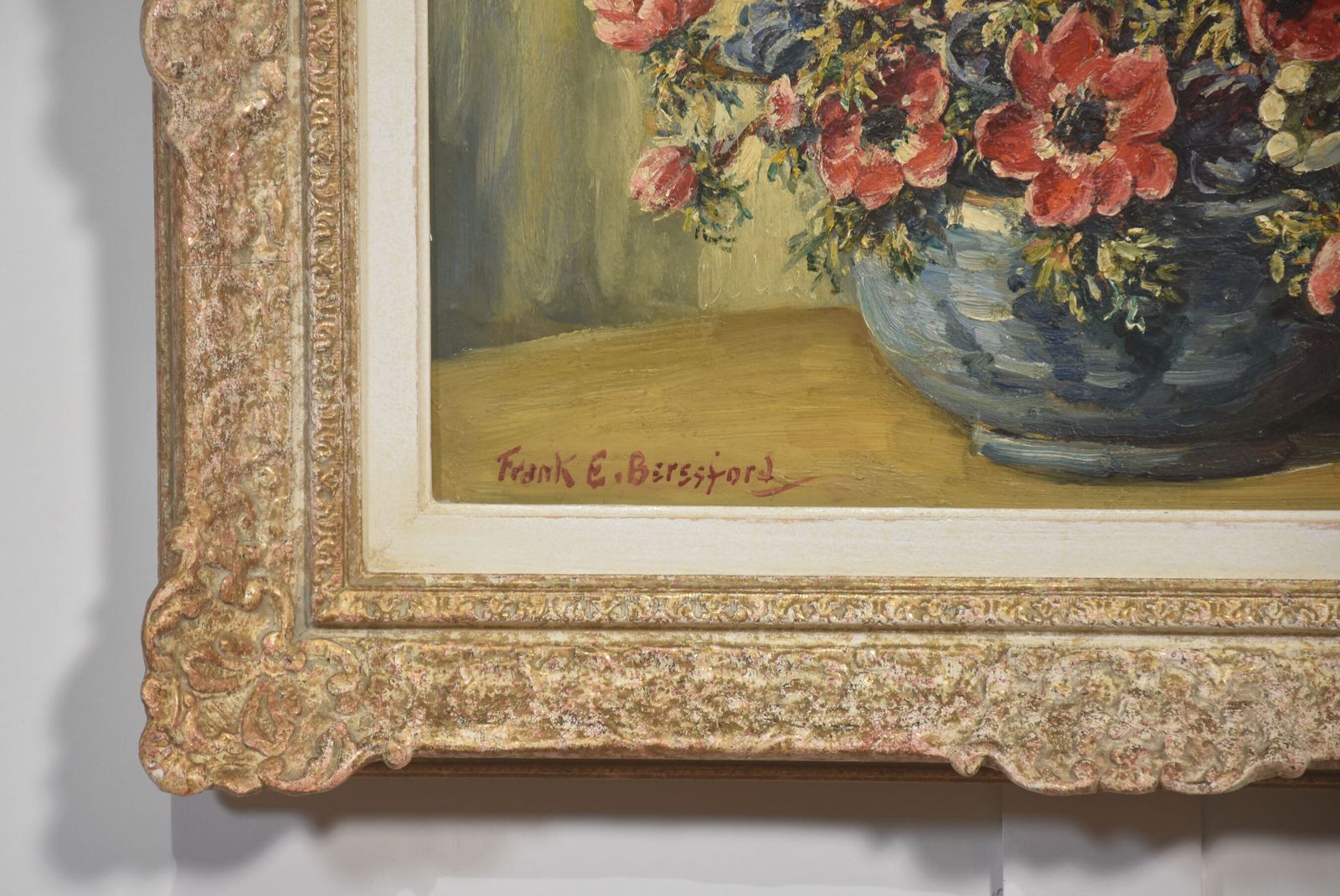 Oil On Canvas Still Life Of Flower photo 750.0