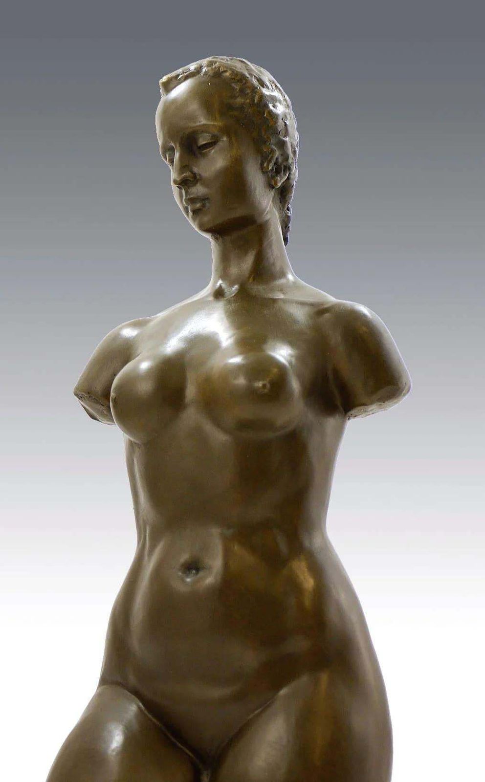 Bronze Sculpture Of A Woman's Torso, 20th Century photo vinterior