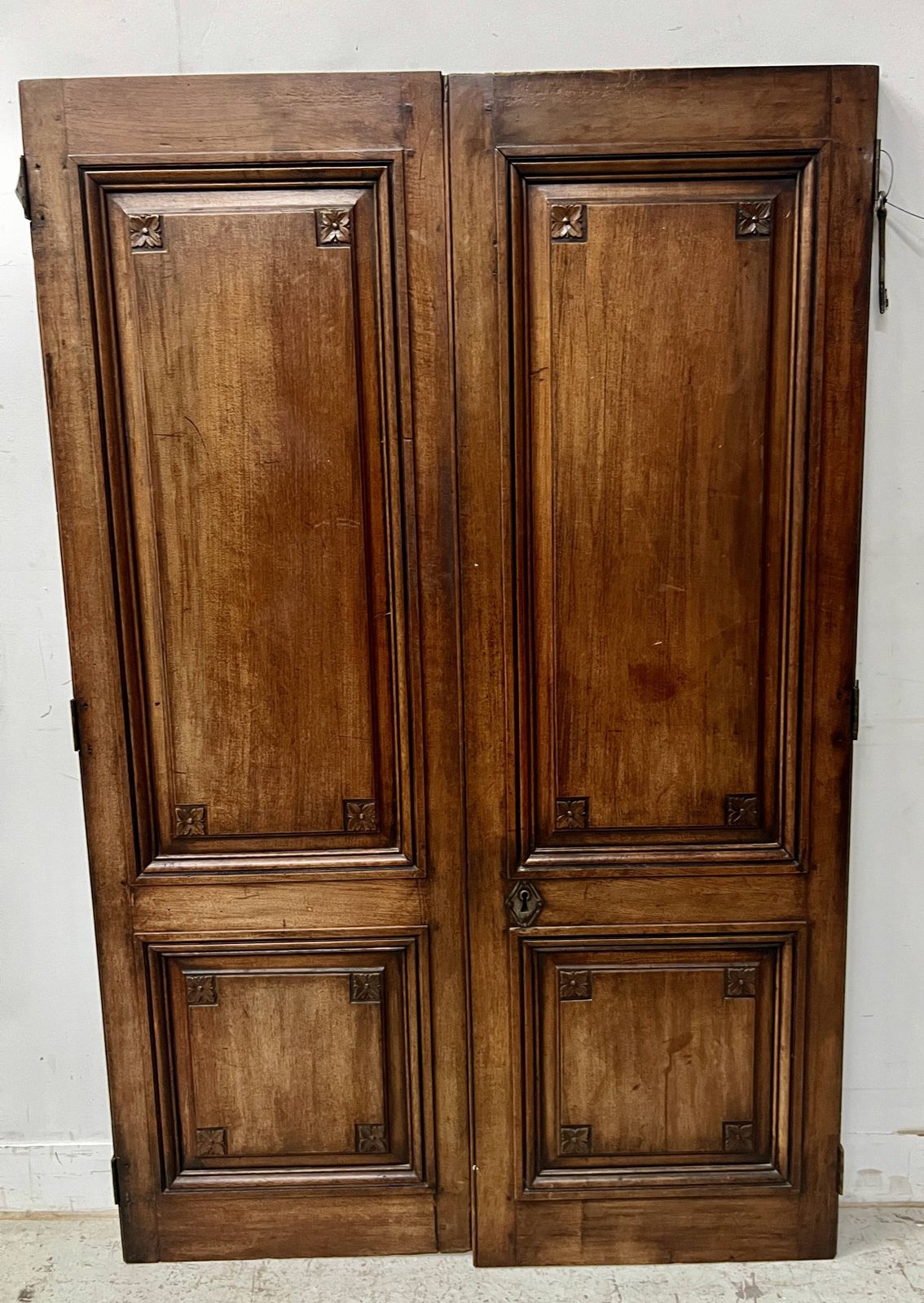 Page 1 Of 16 Pair Of 18th Century Solid Walnut Double Panel Doors photo furniture