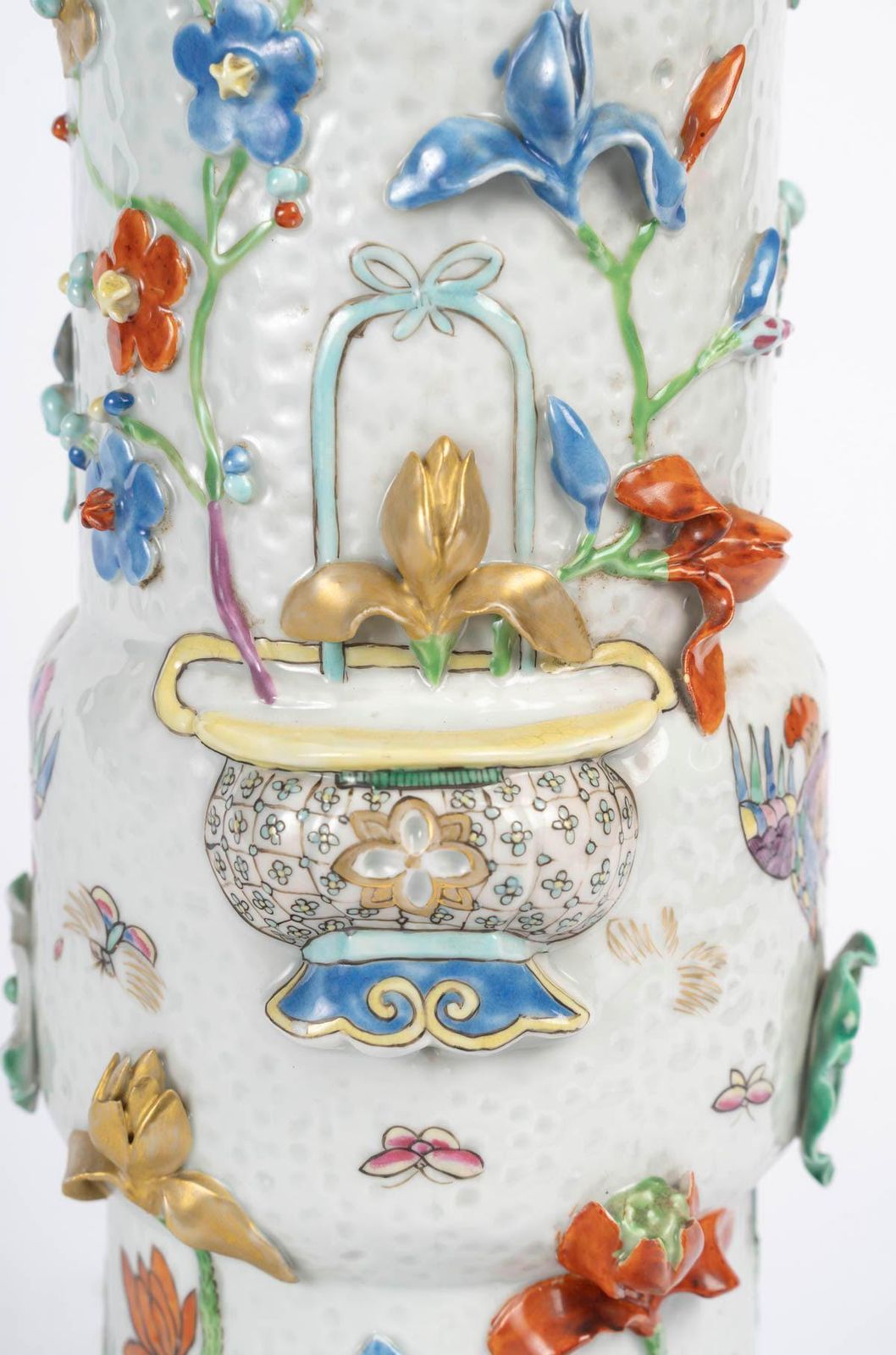 Vase In Glazed Porcelain In The Chinese Style. photo for sale