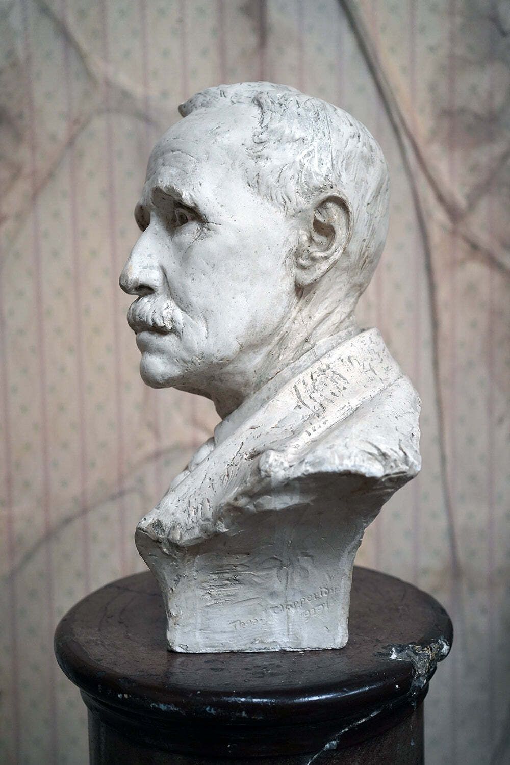 photo vintage An Early 20thc Scottish Plaster Portrait Bust Of George Hope Tait By Thomas J. Clapperton 1929