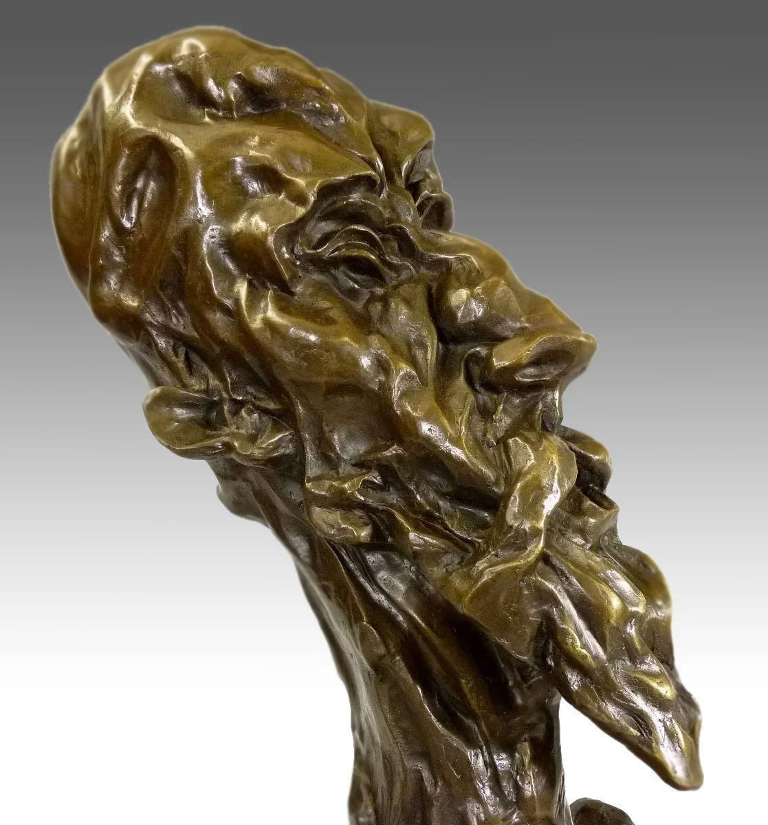 Otto Gutfreund   Visage De Don Quijote   Sculpture Cubiste   Buste En Bronze Signé photo buy