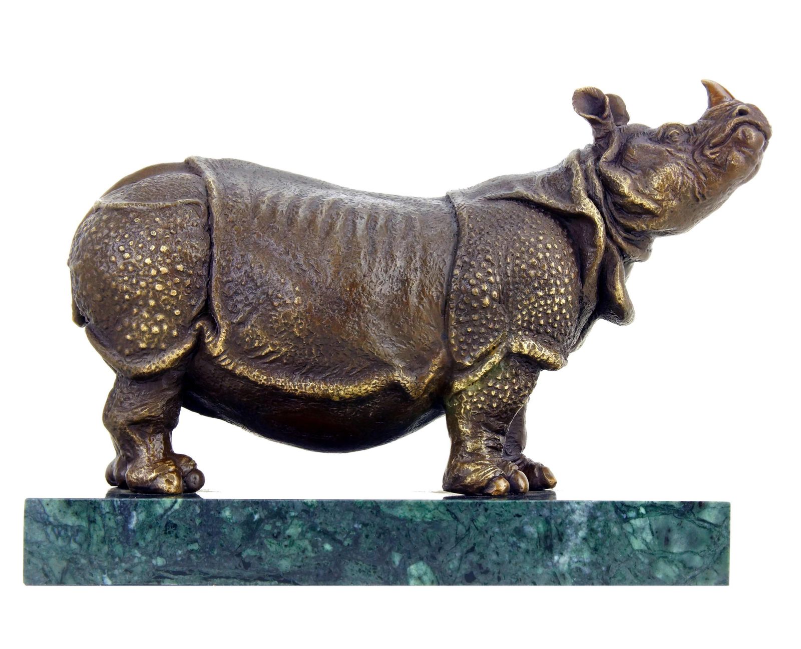 Statue Of Rhinoceros, Bronze Sculpture In The Style Of Rembrandt Bugatti photo Art