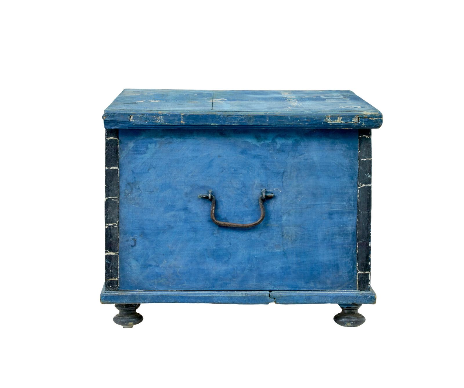19th Century Swedish Hand Painted Pine Blanket Box photo 1095.0