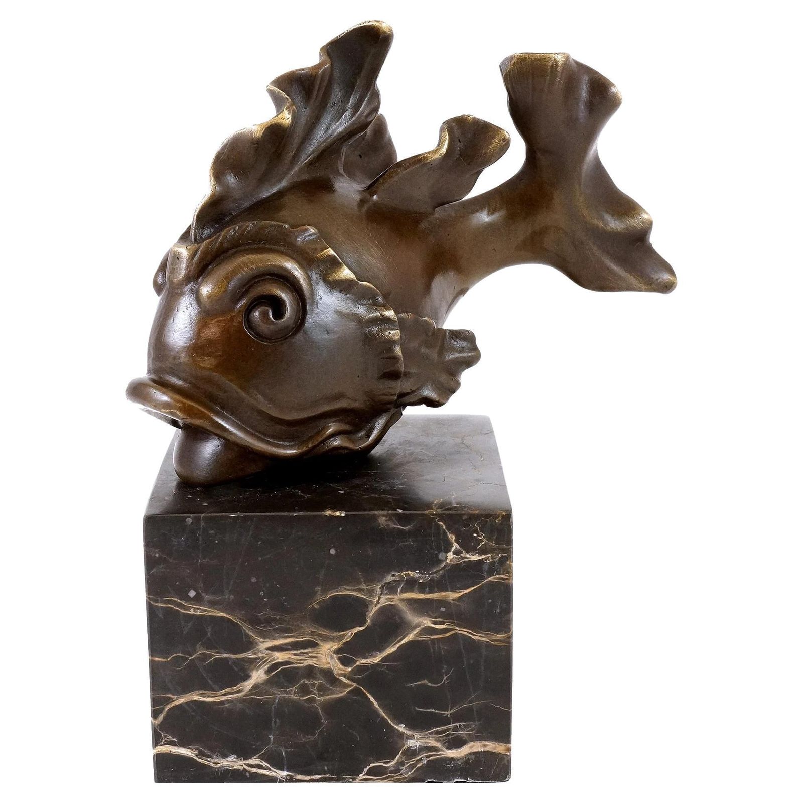 Cute Goldfish   Exquisite Bronze Animal Figurine