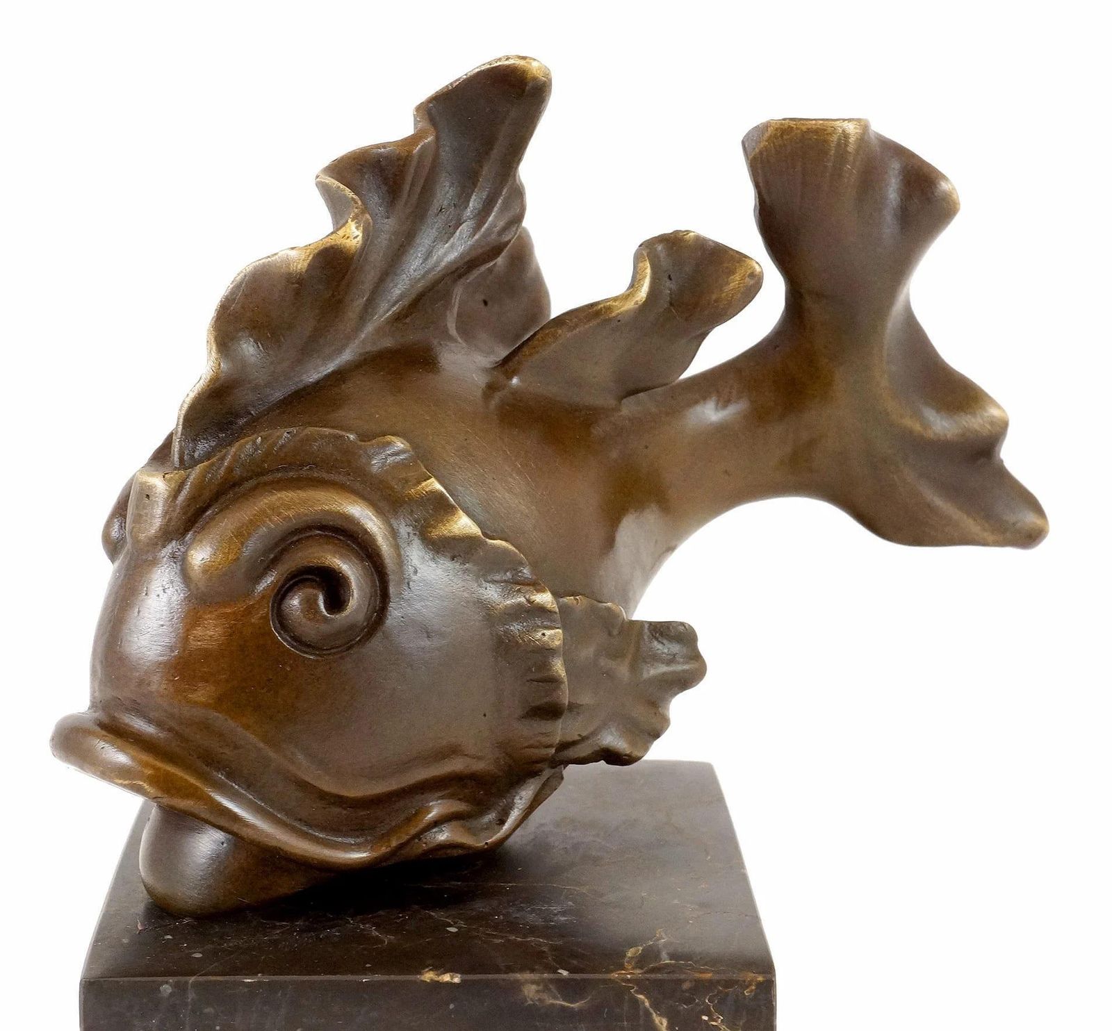 Cute Goldfish   Exquisite Bronze Animal Figurine photo for sale