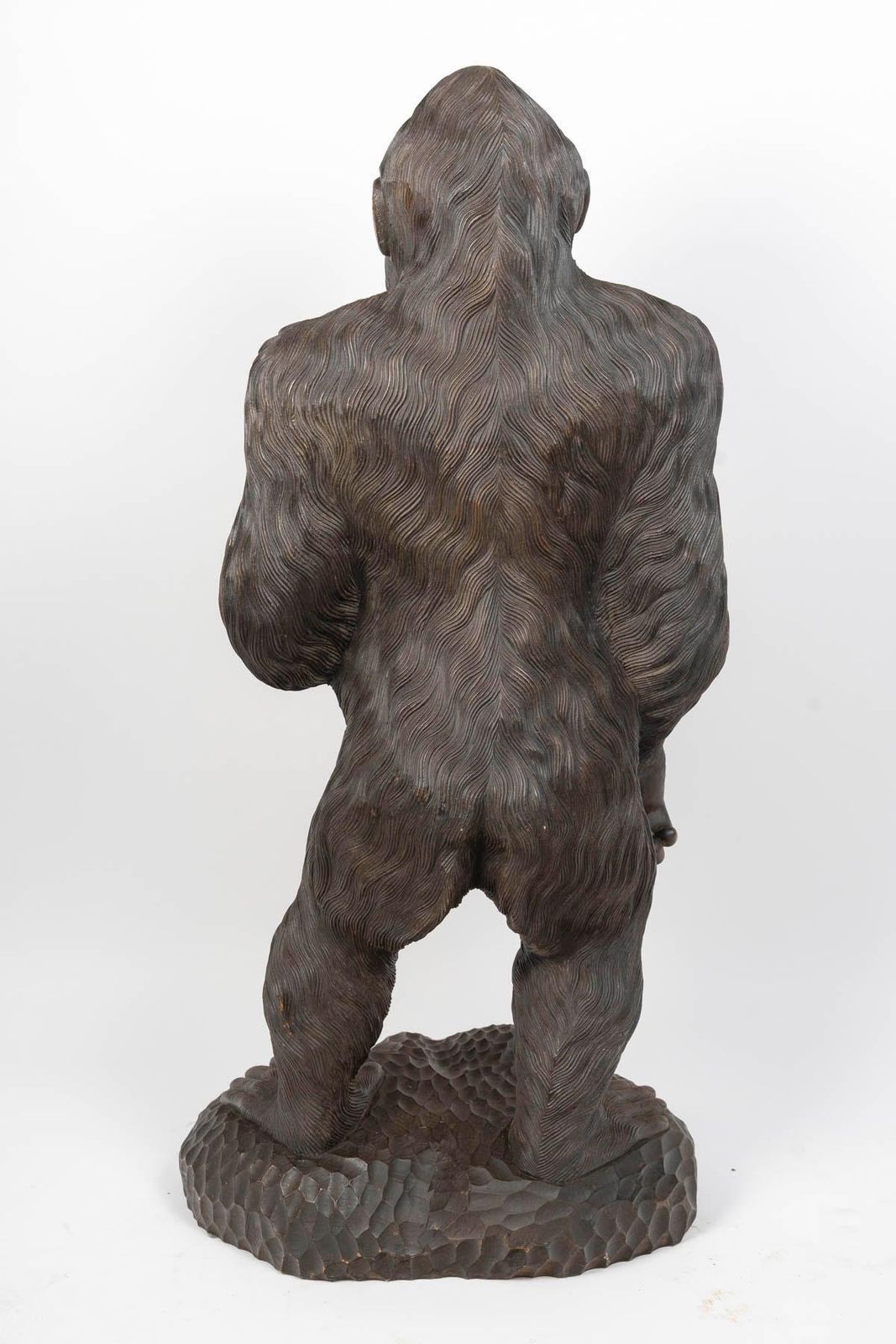 photo furniture Large Carved Wooden Gorilla Sculpture, 20th Century.