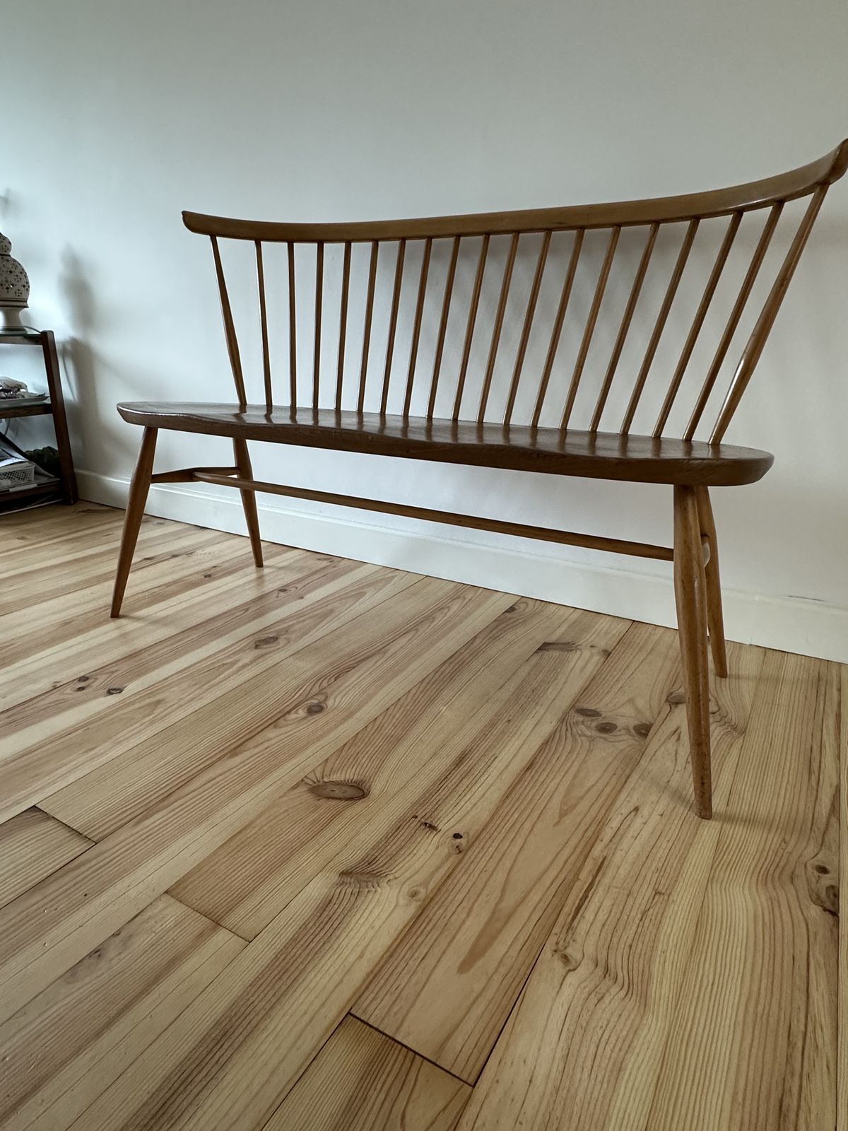 Vintage Ercol Love Seat Model 450 Ercol Natural Finish Elm photo Furniture