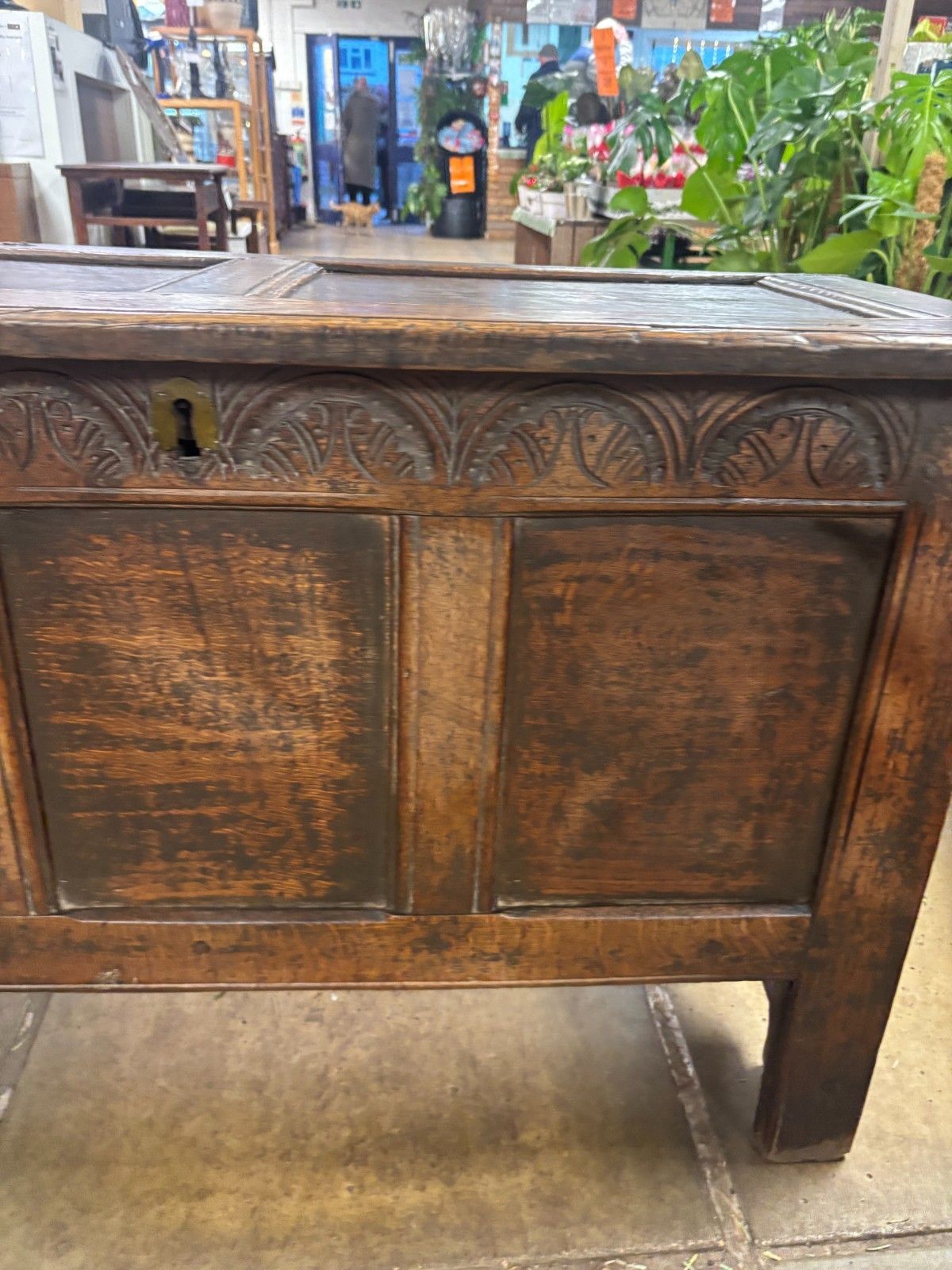 Antique 17th Century Oak Coffer As Found photo Furniture