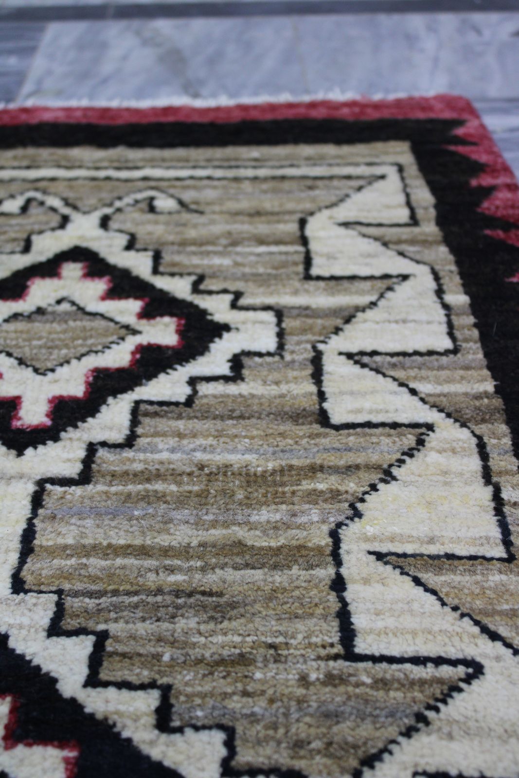 Navajo Style Southwestern Geometric Runner Rug photo Textiles