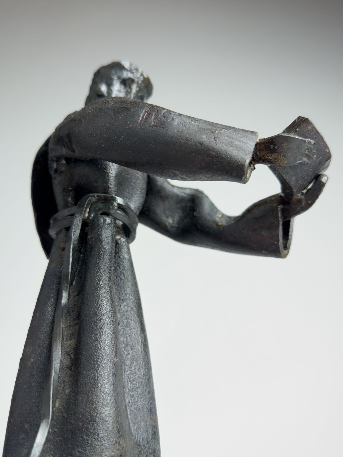 Vintage Brutalist Sculpture "Monk" By Salvino Marsura, Italy 1970s photo furniture
