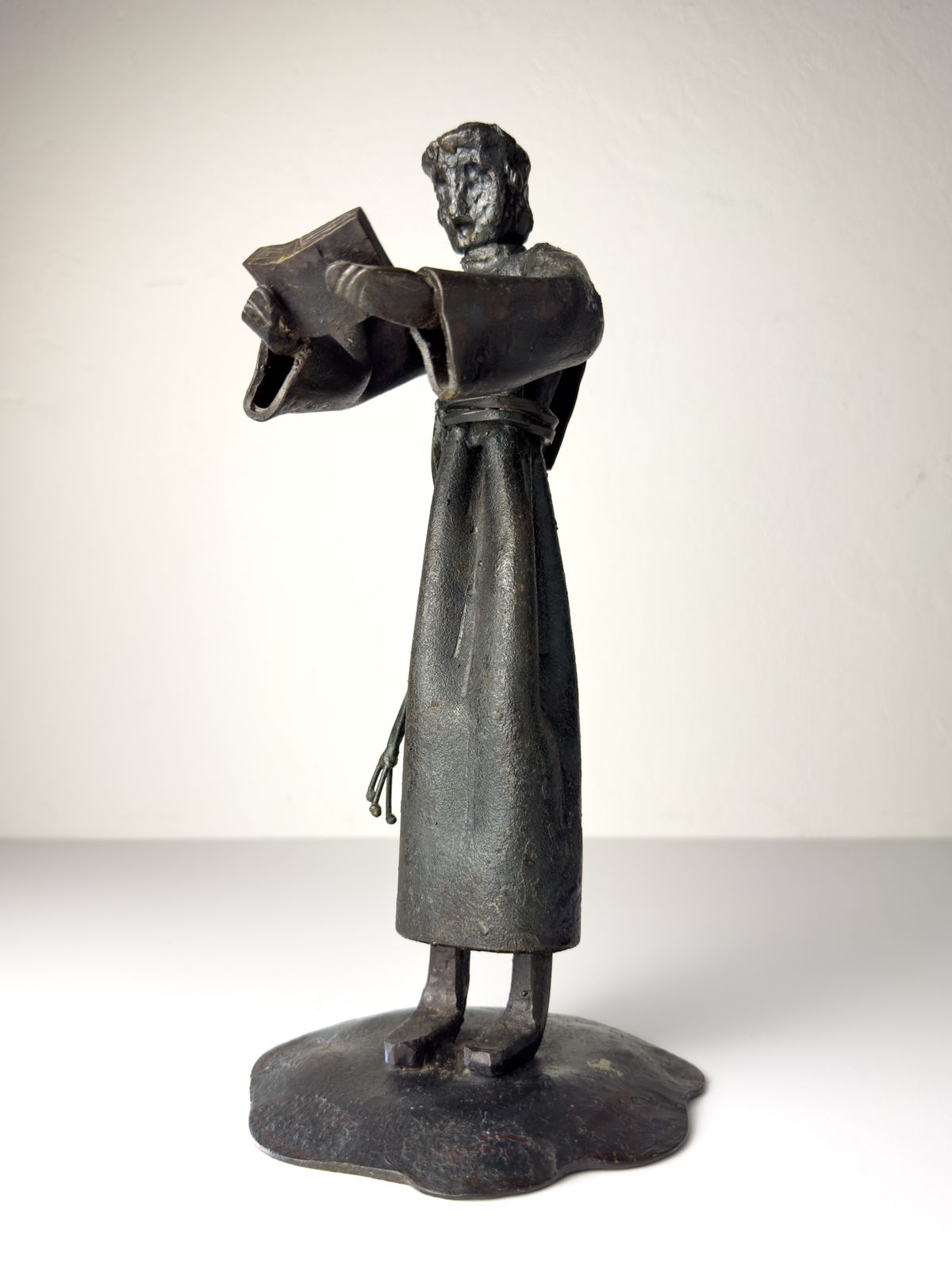 Vintage Brutalist Sculpture "Monk" By Salvino Marsura, Italy 1970s