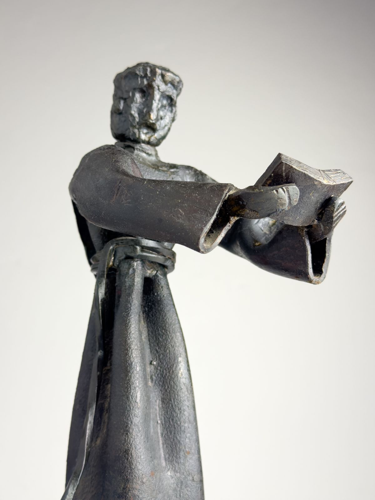 photo vinterior Vintage Brutalist Sculpture "Monk" By Salvino Marsura, Italy 1970s