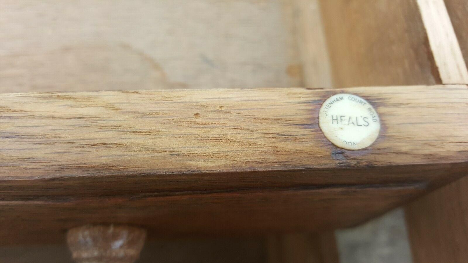 Heals Oak Partners Desk 1920's Heals London photo vintage