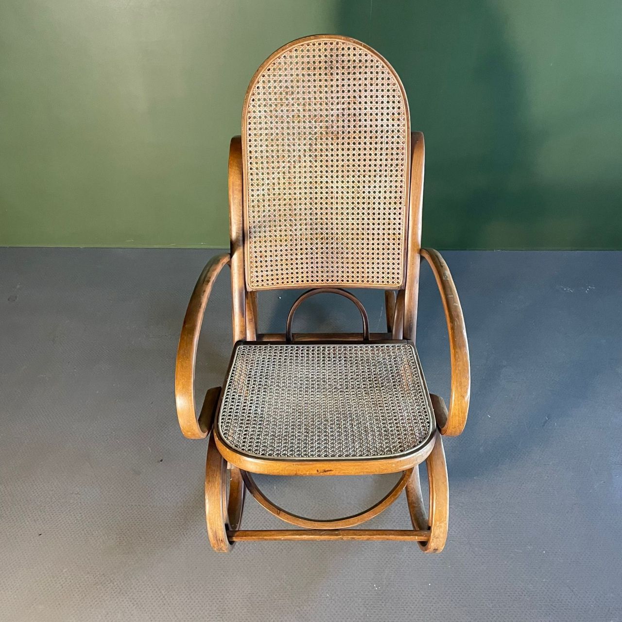 photo furniture Bentwood And Cane Rocking Chair