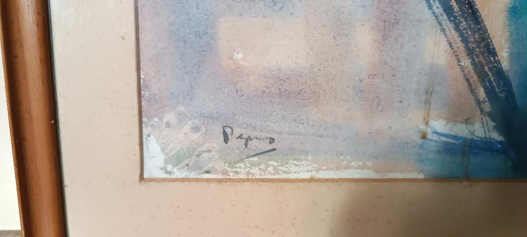 Enzo Pregno Mixed Media Painting. (Alexandria Of Egypt, 1898 Florence, 1972) photo buy