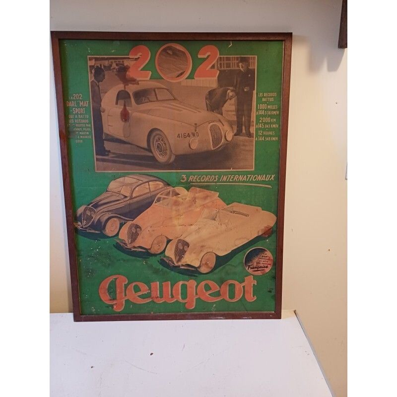 Old Advertising Poster From: Peugeot