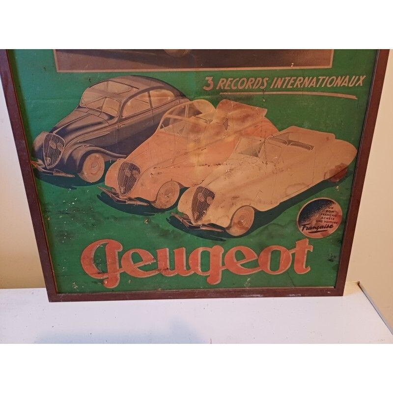 Old Advertising Poster From: Peugeot photo vintage