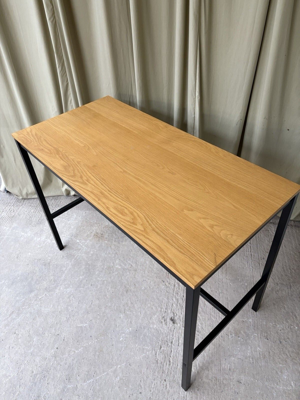 Furniture Industrial Mid Century Vtg Style Dining Kitchen Bench High Bar Table Island R953 photo