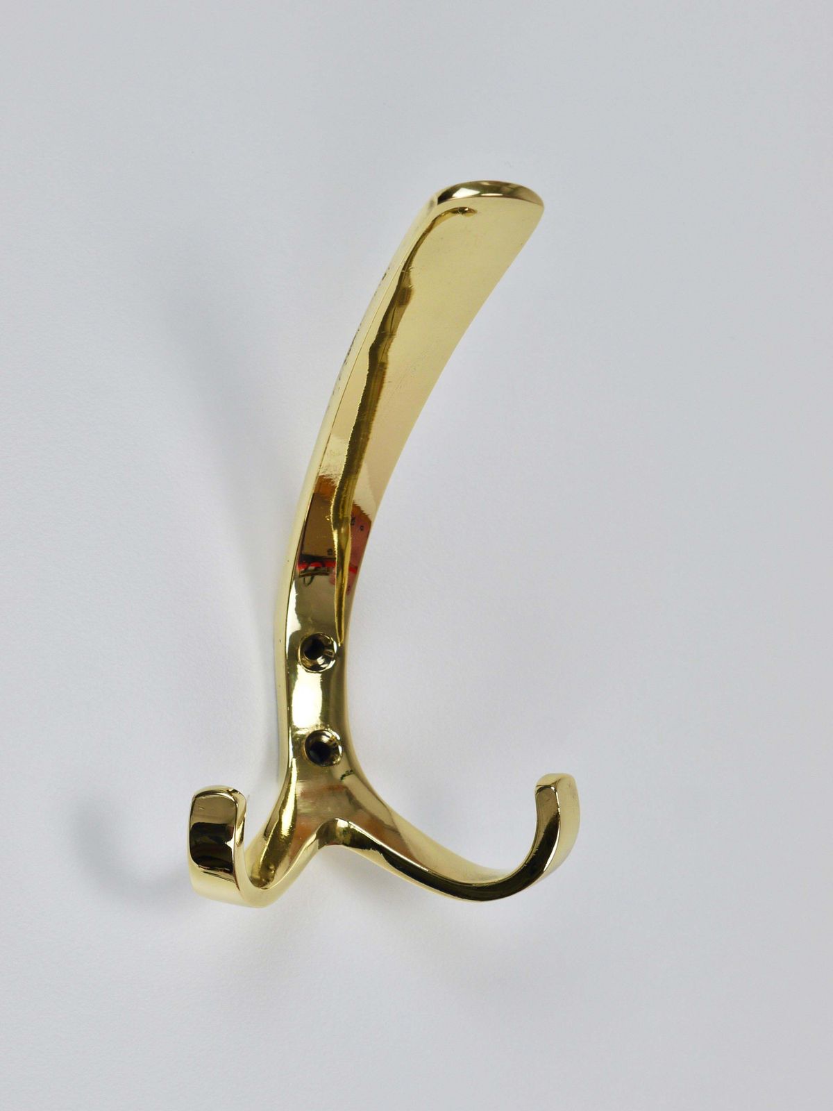Up To 11 Herta Baller Mid Century Brass Coat Double Wall Hooks, Vienna, 1950s photo vintage