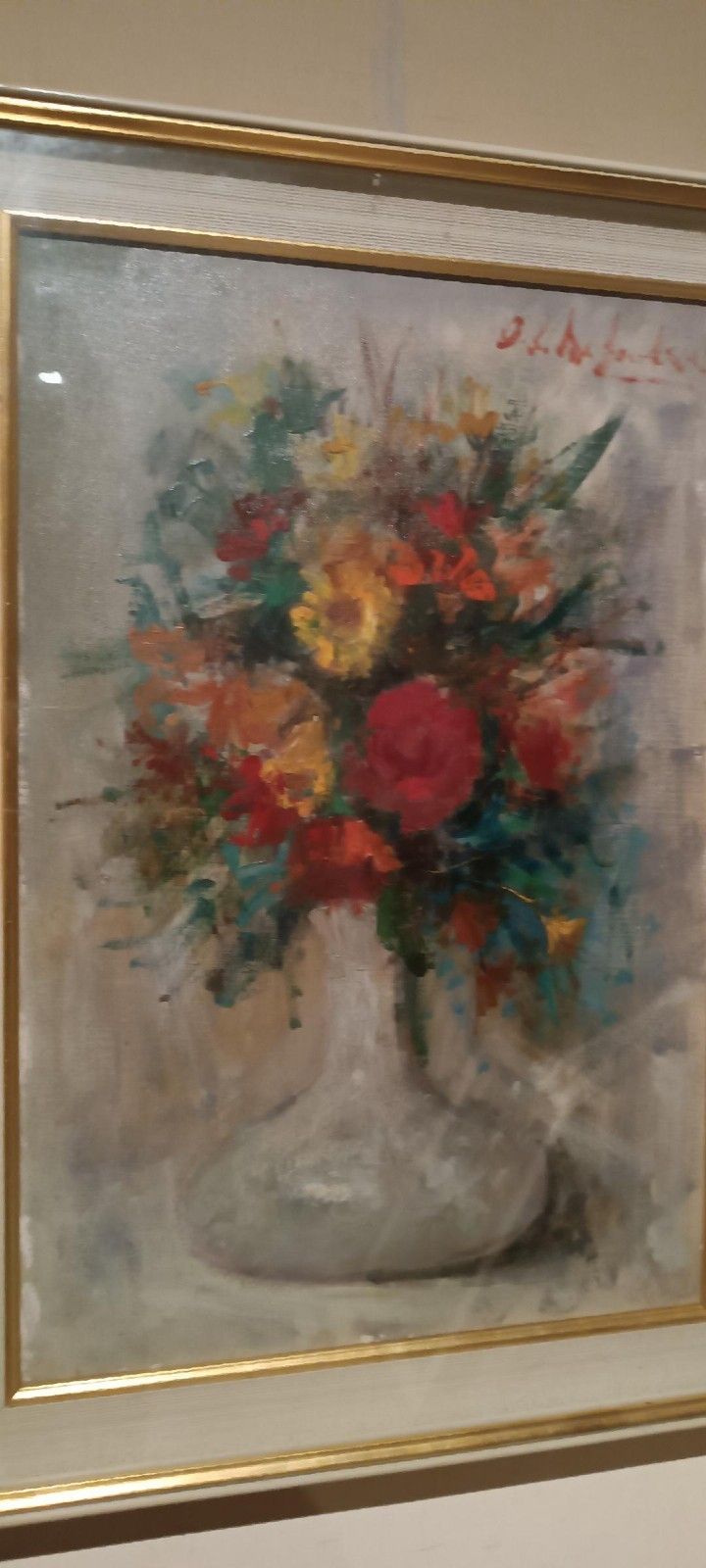Still Life Painting Flower Vase Osman De Scolari (Palermo, 1908 Florence, 1998) photo 198.0