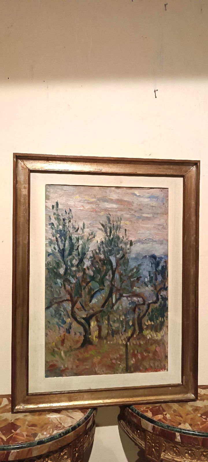 Oil Painting On Canvas Landscape Trees Christine Oswalt Fishermen photo furniture