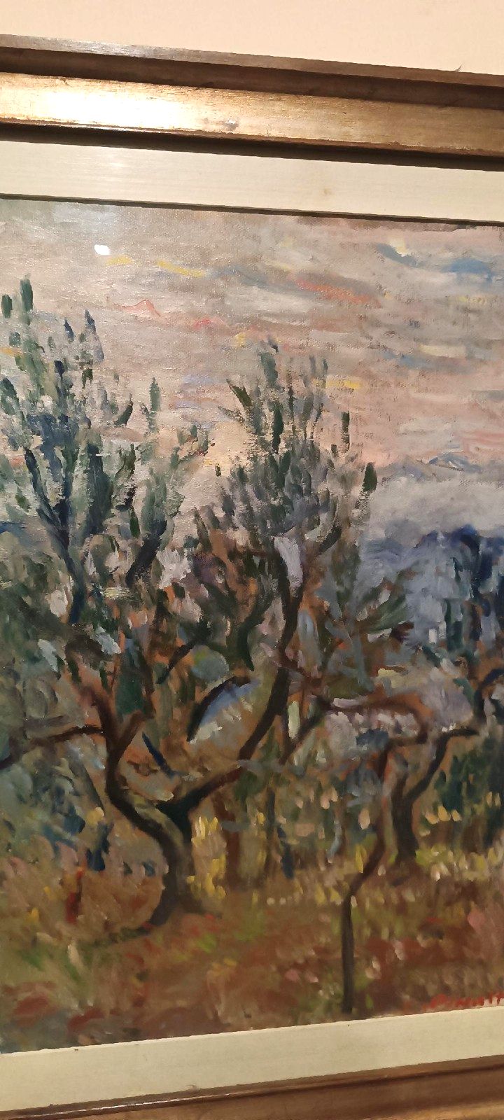 Oil Painting On Canvas Landscape Trees Christine Oswalt Fishermen photo vinterior