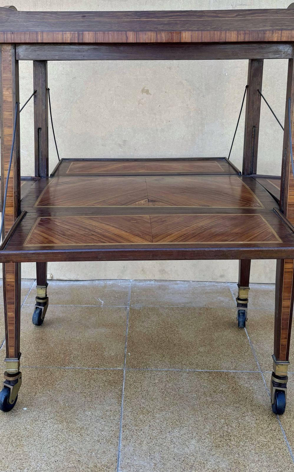 photo furniture 1930s Art Deco Folding Drinks Trolley With Walnut Veneer