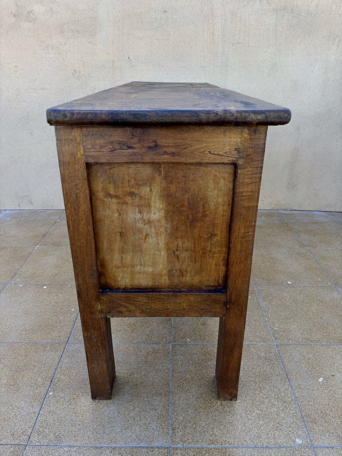 Antique Hand Carved Wooden Chest With Decorative Panels photo 2200.0