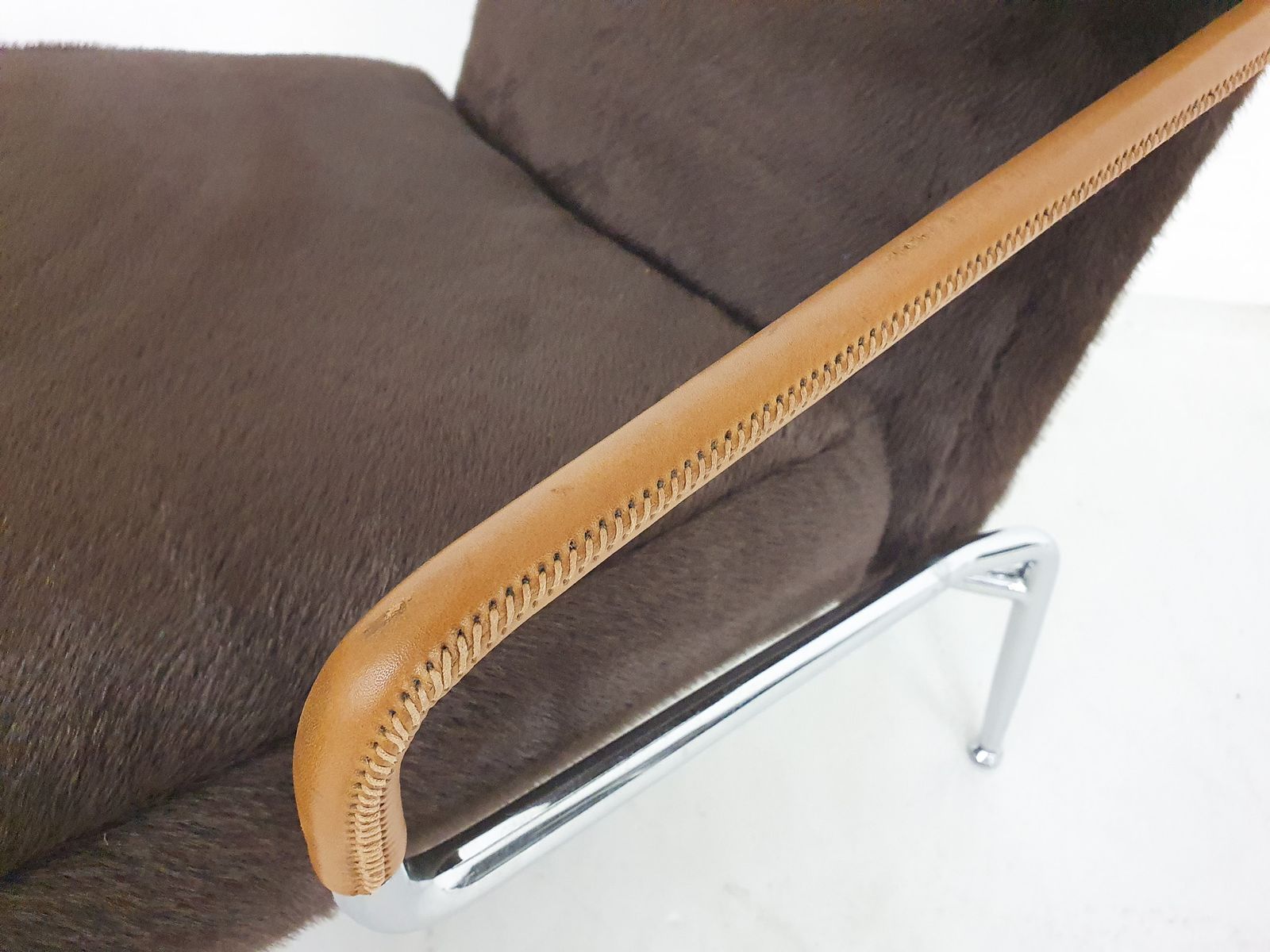 photo for sale Rodolfo Dordoni For Minotti "Berman" Lounge Chair And Ottoman, Italy