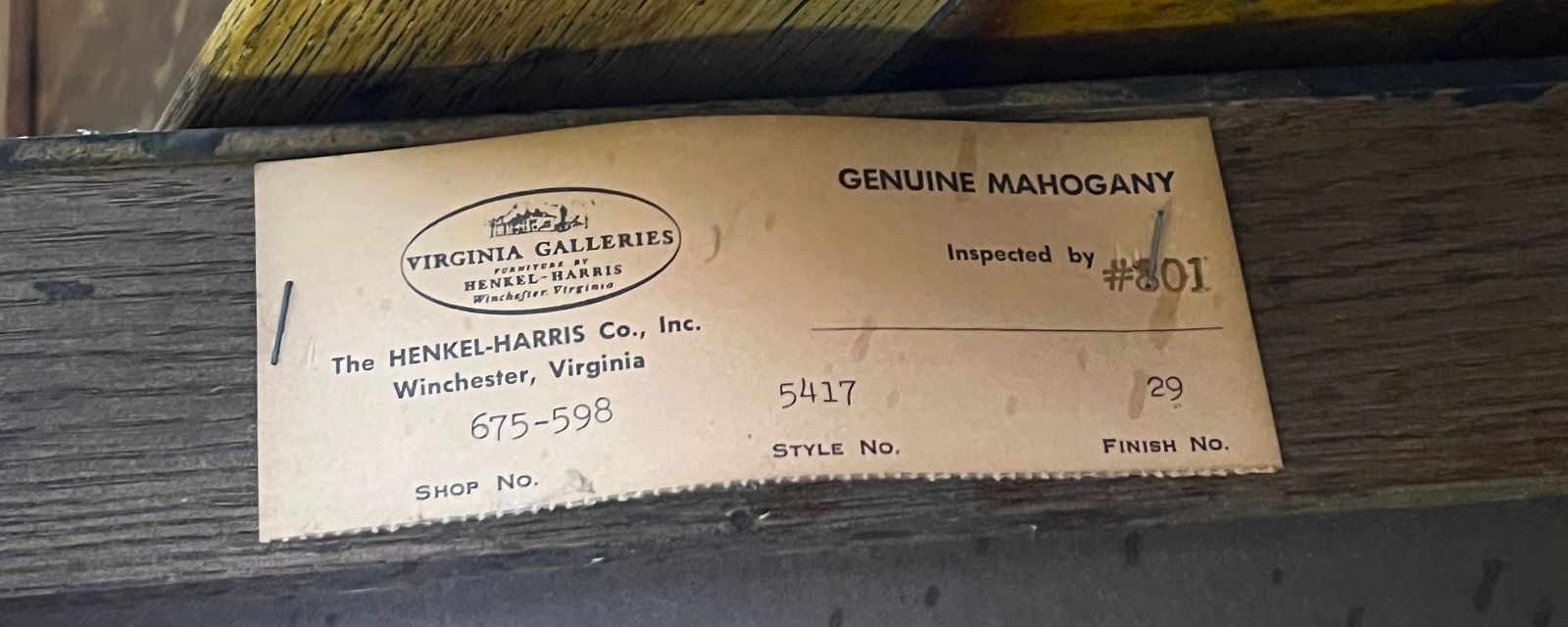 Henkel Harris Solid Mahogany Chest Of Drawers photo vintage