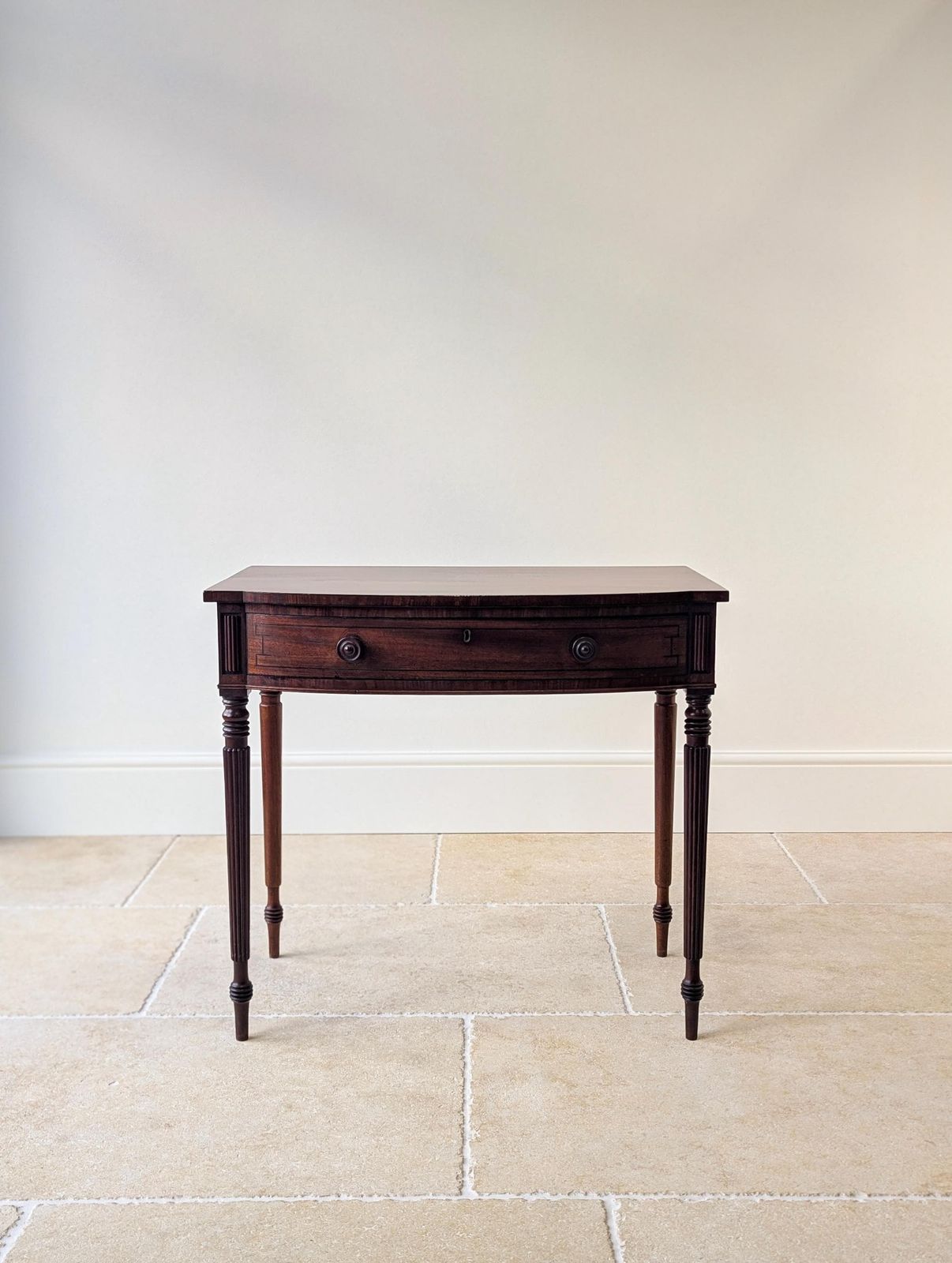 Antique Early 19th Century Mahogany Bow Front Writing Table photo furniture