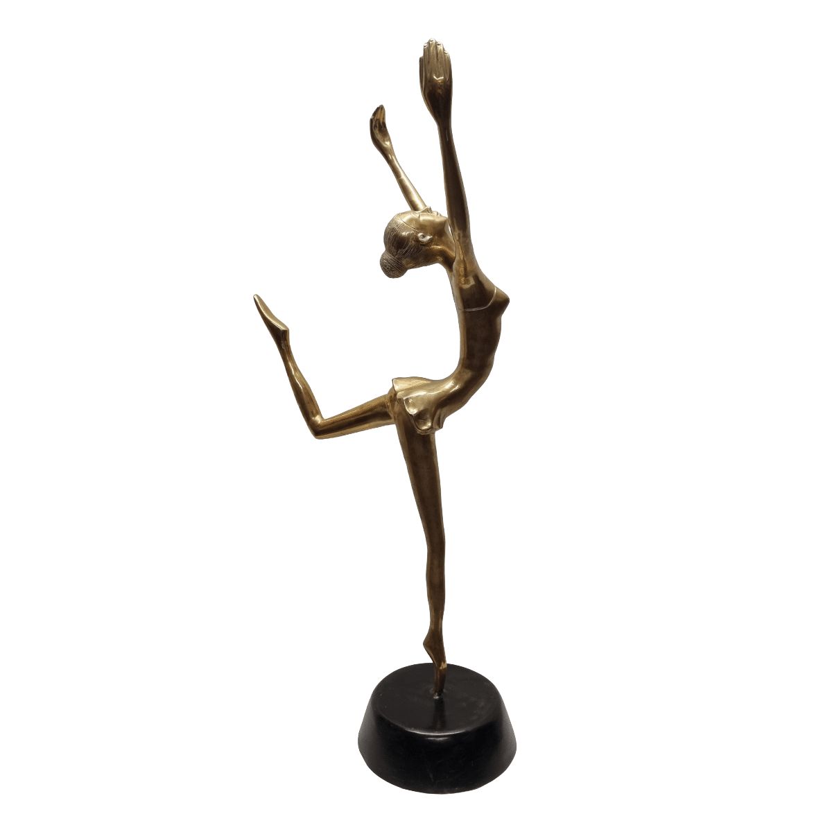 Brass Ballerina In The Style Of Somchai Hattakitkosol, From Around The 1960s photo vintage