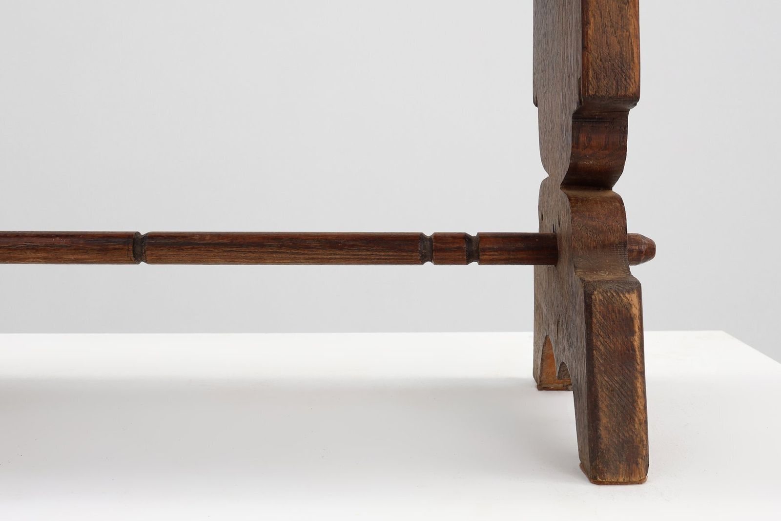 Rustic French Oak Bench, France, 1900s photo vinterior