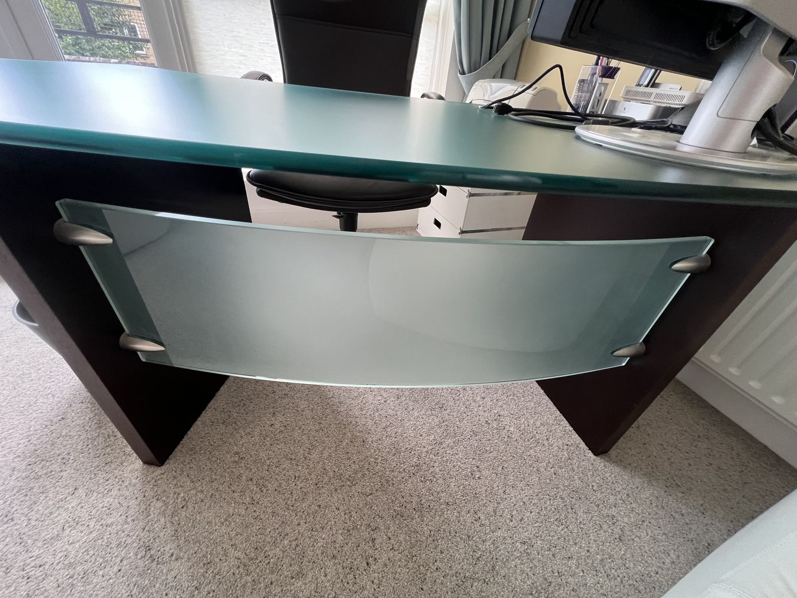 Contemporary Designer Home Office Suite: Desk, Chair And Matching  Bookcase photo furniture
