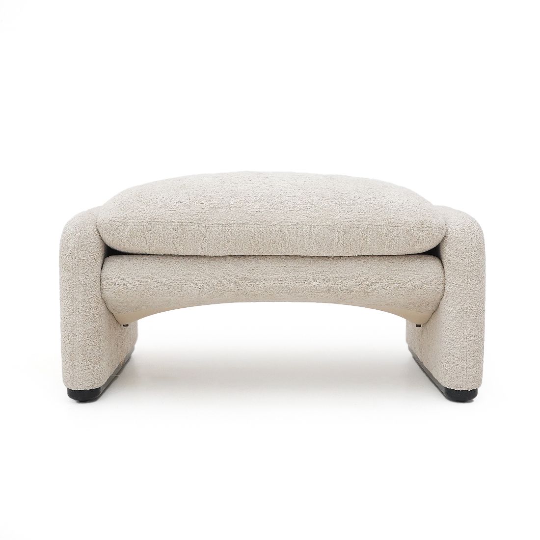 “Maralunga” Armchair With Pouf By Vico Magistretti For Cassina, 1970s photo buy