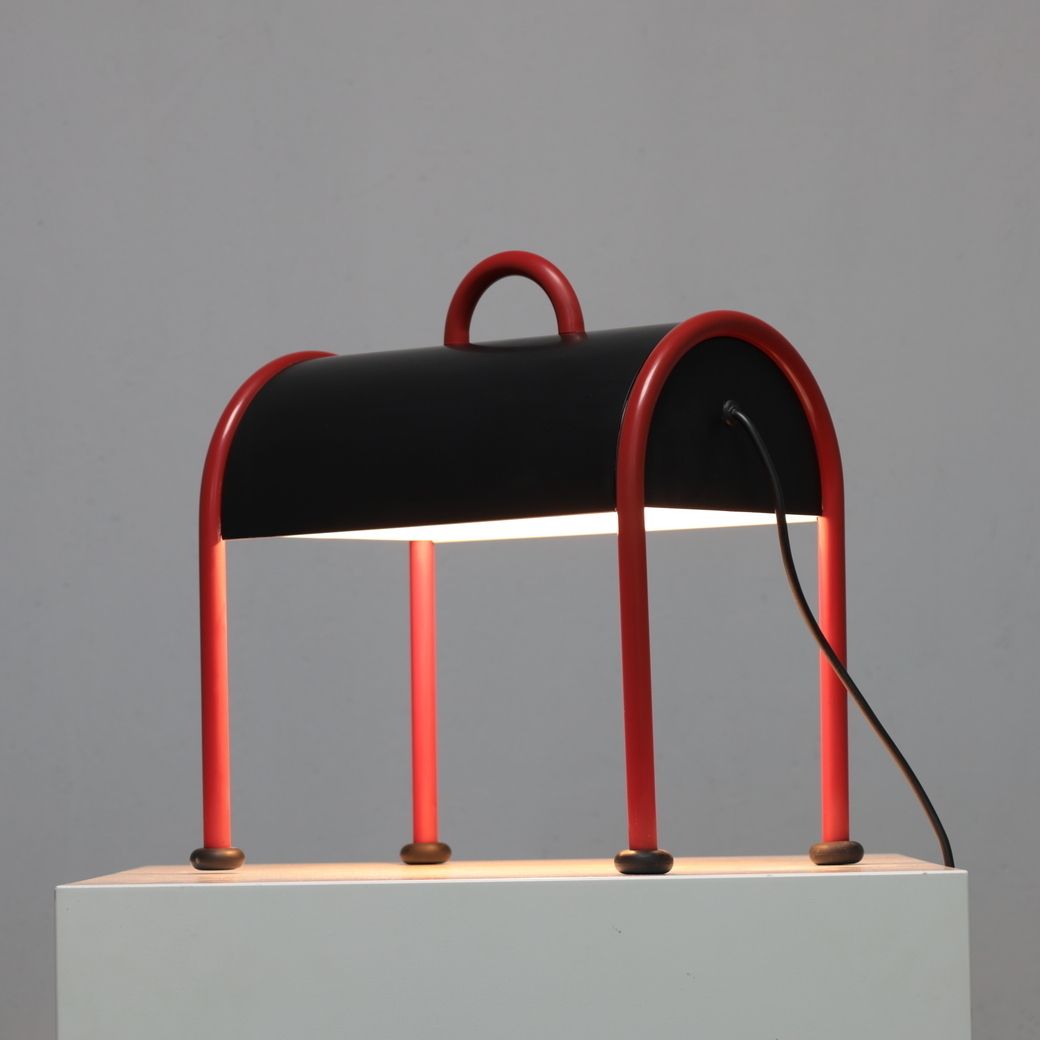Table Lamp “Valigia” By Ettore Sottsass For Stilnovo, Italy, 1977 photo vinterior