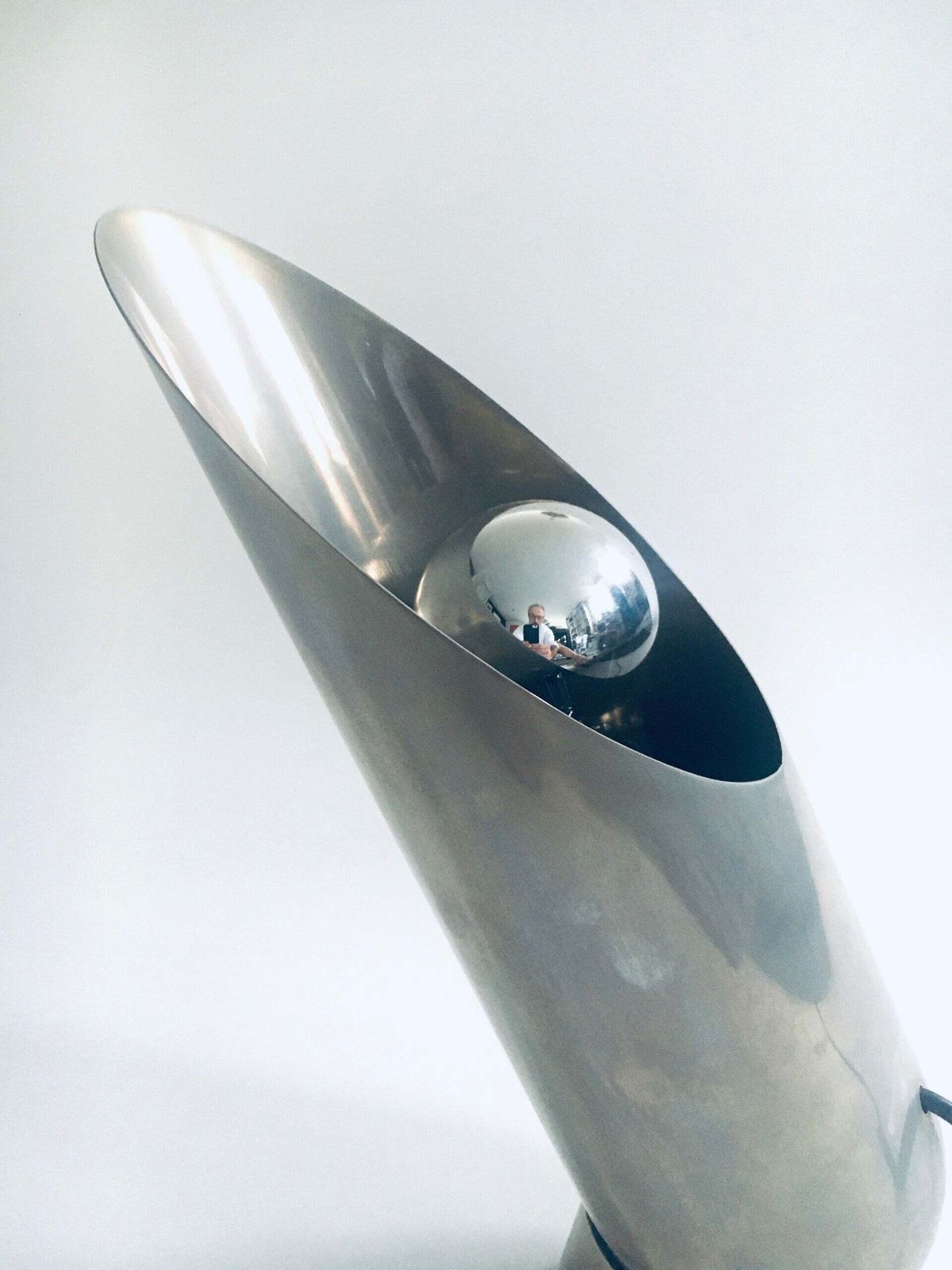 Lighting Midcentury Modern Design Adjustable Counter Balance Table Lamp, Italy 1960's photo