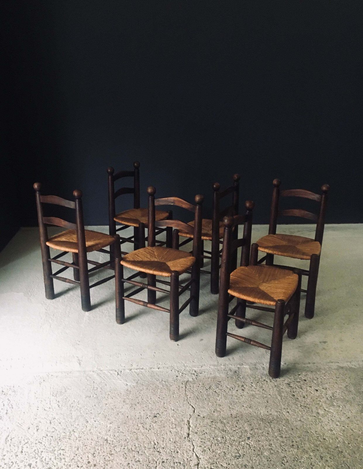 Eetkamerstoelen In French Provincial Stijl Van Charles Dudouyt, Frankrijk, Jaren 1940 photo vintage
