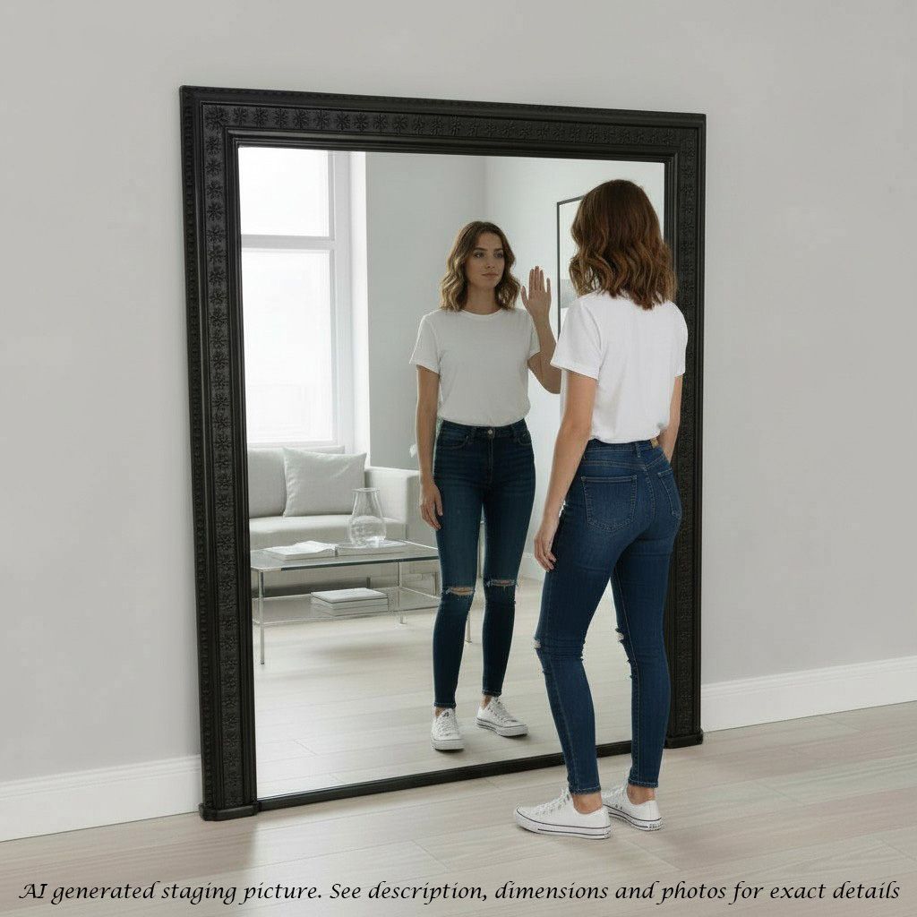Antique Late 19th Century Very Large Floor Or Overmantle Wall Mirror – Fine Quality photo for sale