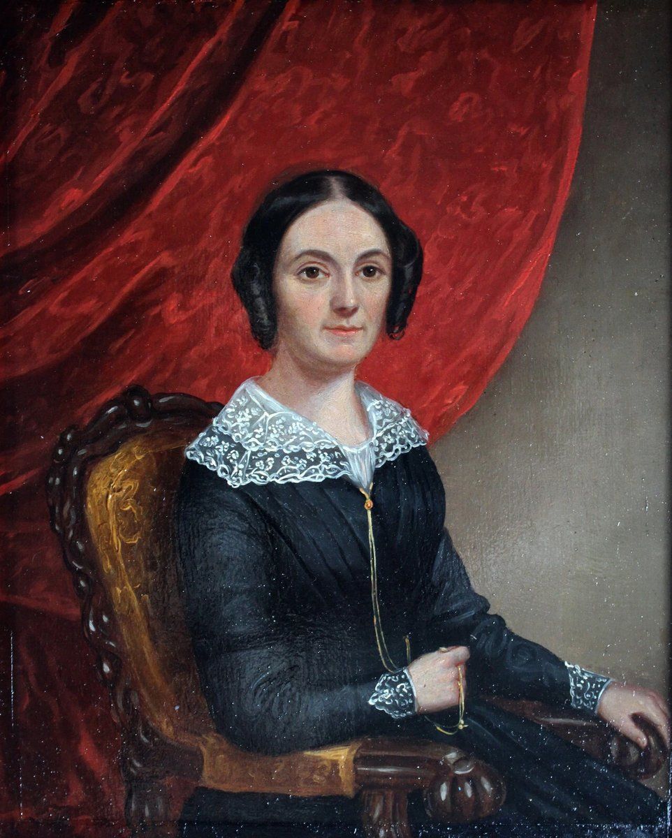 Biedermeier Artist, Portrait Of A Young Lady Seated, Oil On Canvas, 1840, Framed photo 12199.0