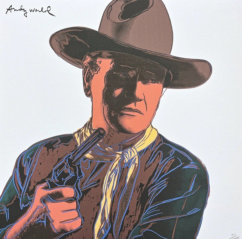 After Andy Warhol, John Wayne: Red Brown Cinematic Icon, Print