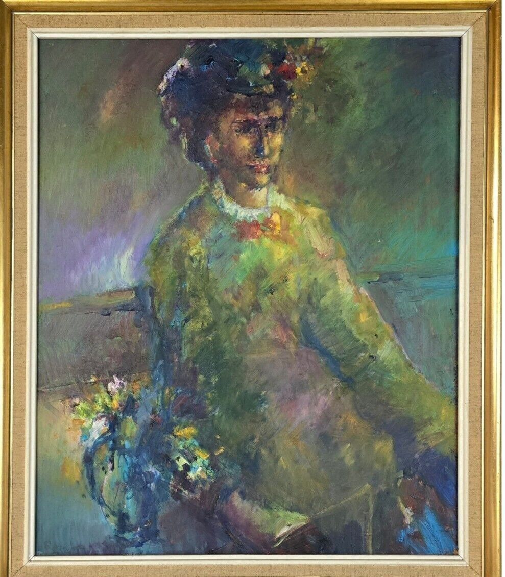 Impressionist Artist, Portrait, Oil On Wood Panel, Framed photo for sale