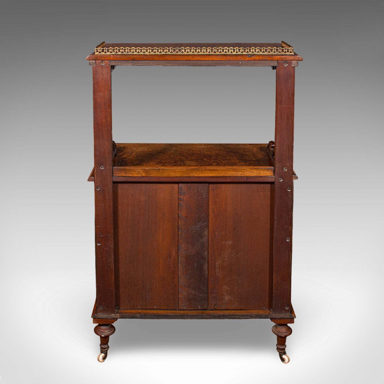 Antique Pianist's Lounge Server, English, Burr Walnut, Music Cabinet, Victorian photo 4950.0