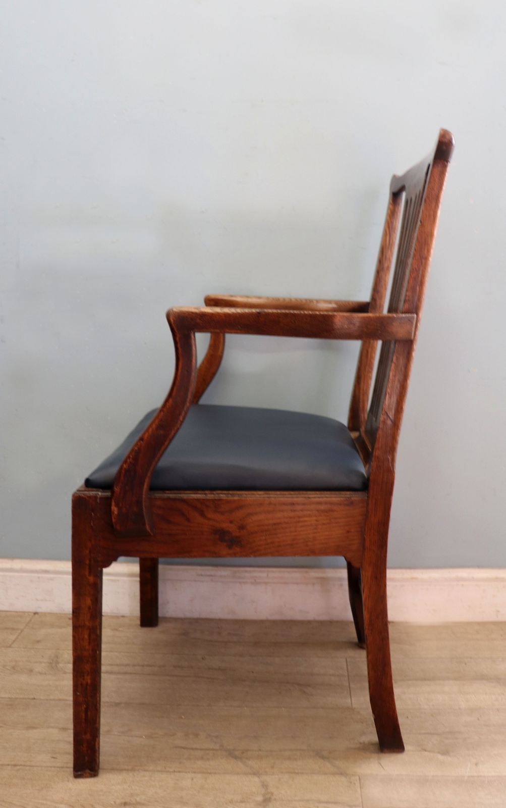 Two Lovely Early 19th Century Country Made Elm And Ash Framed Carver Chairs photo buy