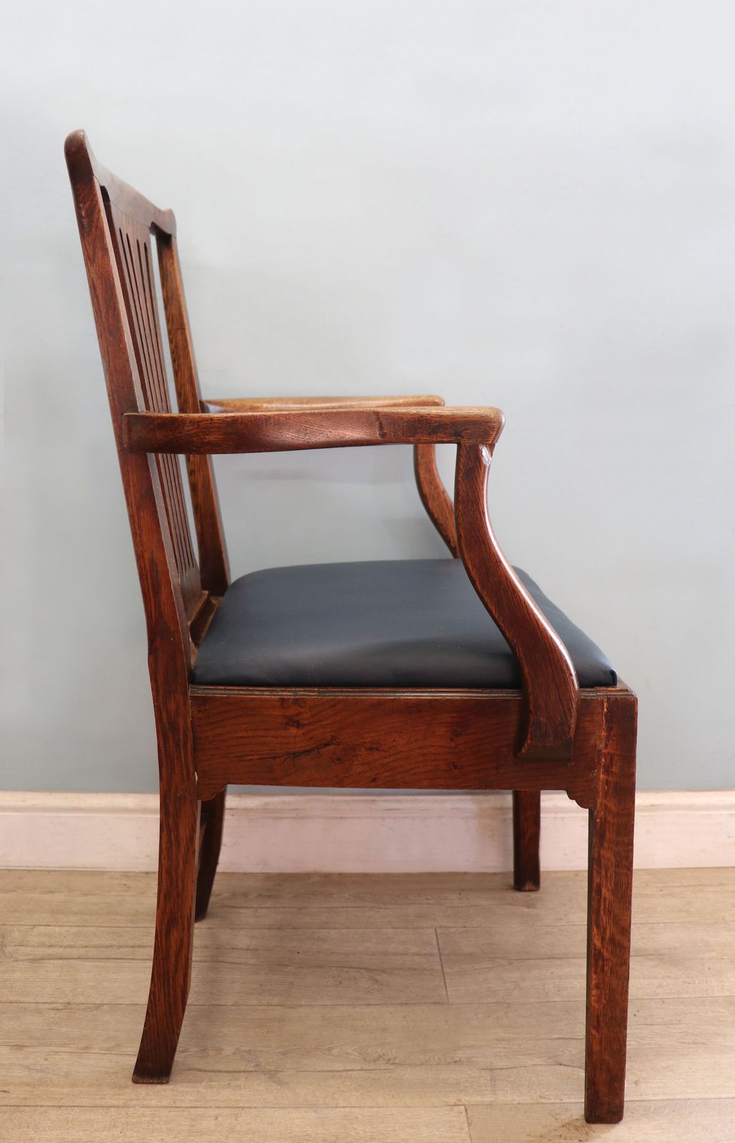 Two Lovely Early 19th Century Country Made Elm And Ash Framed Carver Chairs photo vintage